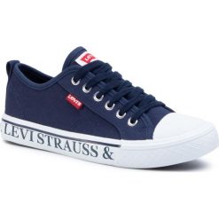 Trampki LEVI'S - VORI0021T Navy 0040. Niebieskie półbuty dziewczęce bez wzorów, z gumy, na sznurówki. Za 179,00 zł.