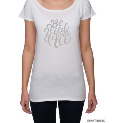 Koszulka damska. be wild and free. Szare t-shirty damskie Pakamera, z nadrukiem. Za 85,00 zł.
