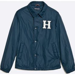 Tommy Hilfiger - Kurtka dziecięca 128-176 cm. Niebieskie kurtki męskie TOMMY HILFIGER, bez wzorów, z poliesteru, krótkie, bez kaptura. W wyprzedaży za 239,90 zł.