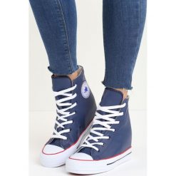 Sneakersy damskie: Granatowe Sneakersy Yvonne