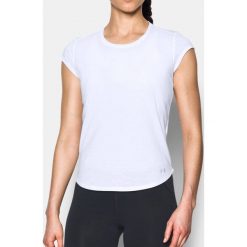 Topy sportowe damskie: Under Armour Koszulka damska Threadborne Run Mesh SS biała r. M (1300188 100)