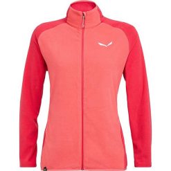 Kurtka polarowa "Plose" w kolorze koralowym. Czerwone bluzy damskie Salewa, z tkaniny. W wyprzedaży za 169,95 zł.