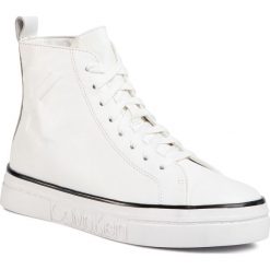 Sneakersy CALVIN KLEIN - E7548 Platinum White. Białe półbuty damskie Calvin Klein, ze skóry ekologicznej. W wyprzedaży za 539,00 zł.