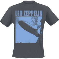 Led Zeppelin LZI Blue Cover T-Shirt ciemnoszary. Szare koszulki męskie marki Led Zeppelin, l, bez wzorów, bez kołnierzyka. Za 74,90 zł.