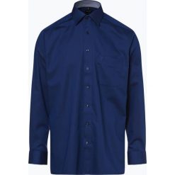 OLYMP Luxor comfort fit - Koszula męska niewymagająca prasowania, niebieski. Niebieskie koszule męskie na spinki OLYMP Luxor comfort fit, m, z materiału, z klasycznym kołnierzykiem. Za 199,95 zł.