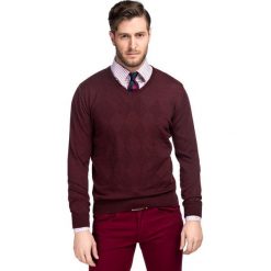 Sweter DARIO SWT000057. Czerwone swetry męskie Giacomo Conti, na zimę, m, bez wzorów, z wełny, bez kołnierzyka, bez kaptura. Za 329,00 zł.