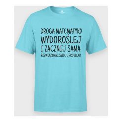 Koszulka męska Droga Matematyko. Koszulki męskie MegaKoszulki, m, bez wzorów, z bawełny, z podwójnym kołnierzykiem, bez rękawów. Za 49,90 zł.