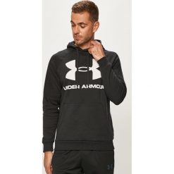 Under Armour - Bluza. Czarne bluzy męskie Under Armour, s, z nadrukiem, z bawełny, z kapturem, bez rękawów, z kapturem. W wyprzedaży za 139,90 zł.