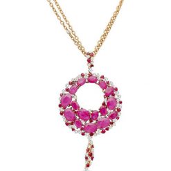 W.KRUK Unikalny Naszyjnik - złoto 750, Brylant 1,57ct,rubin - ZTT/NB+64BK. Żółte naszyjniki damskie W.KRUK, z brylantem, złote. Za 53690,00 zł.
