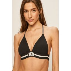 Calvin Klein - Biustonosz kąpielowy. Czarne stroje kąpielowe damskie Calvin Klein, s, z haftami, z elastanu. Za 199,90 zł.