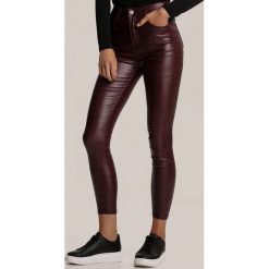 Bordowe Spodnie Skinny Eimear. Czerwone spodnie damskie Renee, bez wzorów. Za 119,99 zł.