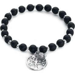 EtNox Tree Of Life Bransoletka czarny/srebrny. Czarne bransoletki damskie na nogę etNox, srebrne. Za 42,90 zł.
