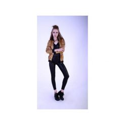 Bomber jacket z metalicznej dzianiny Złoty hologram. Żółte bluzy damskie marki Sthorm, s, bez wzorów, z bawełny, bez rękawów, bez kaptura. Za 359,00 zł.