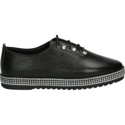 Półbuty - 0005251610 BL. Czarne półbuty damskie skórzane Venezia, sportowe. Za 299,00 zł.