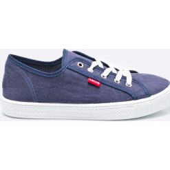 Levi's - Tenisówki. Niebieskie trampki męskie marki Levi's®, z materiału, na sznurówki. W wyprzedaży za 99,90 zł.