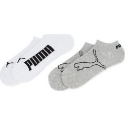 Zestaw 2 par niskich skarpet unisex PUMA - 906731 White/Grey/Black 01. Szare skarpetki damskie Puma, bez wzorów, z elastanu. Za 29,00 zł.