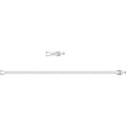 Swarovski - Bransoletka Tennis. Szare bransoletki damskie Swarovski, z materiału, z kryształem, metalowe. Za 649,90 zł.