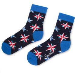 Skarpety Wysokie Damskie HAPPY SOCKS - NST01-6001 Granatowy. Niebieskie skarpetki damskie marki Happy Socks, bez wzorów, z elastanu. Za 34,90 zł.