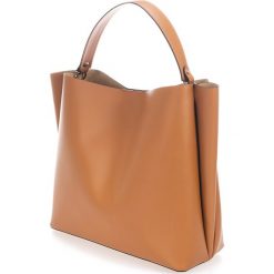 Torebki klasyczne damskie: Skórzana torebka w kolorze jasnobrązowym – 37 x 50 x 15 cm