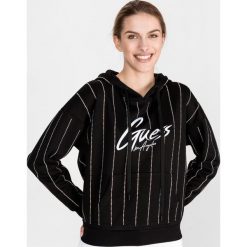 Guess Bluza Czarny. Czarne bluzy damskie Guess, m, z aplikacjami, z bawełny, bez rękawów, bez kaptura. Za 438,95 zł.
