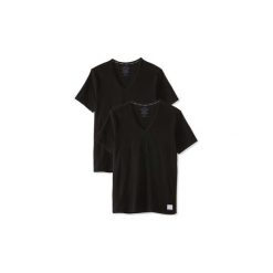 T-shirty z krótkim rękawem Calvin Klein Jeans 000NU8698A 2PACK V NECK. Czarne t-shirty męskie Calvin Klein Jeans, s, bez wzorów, z jeansu, bez kołnierzyka, krótkie. Za 122,96 zł.