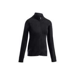 Bluza na zamek Gym & Pilates 100 damska. Czarne bluzy damskie z kieszeniami marki DOMYOS, xl, z elastanu. Za 54,99 zł.