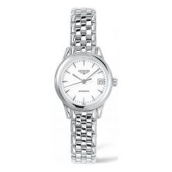 LONGINES Flagship L4.274.4.12.6. Białe zegarki damskie marki LONGINES, ze stali. Za 5080,00 zł.