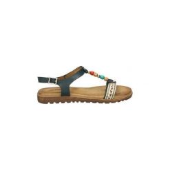 Sandały Amarpies Płaskie sandały z koralikami boho ABZ15009. Czarne sandały damskie Amarpies, bez wzorów, boho, bez obcasa, na płaskiej podeszwie, bez zapięcia. Za 156,34 zł.
