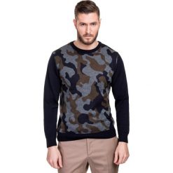 Sweter PIETRO 14-109SR. Pomarańczowe swetry klasyczne męskie marki Giacomo Conti, na zimę, m, moro, z wełny. Za 199,00 zł.