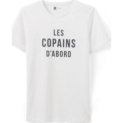 T-shirty męskie: T-shirt z okrągłym dekoltem i napisem
