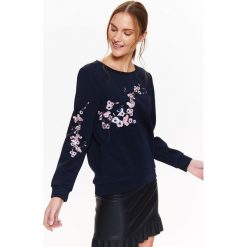 Bluzy damskie: BLUZA DAMSKA Z KWIATOWYM HAFTEM