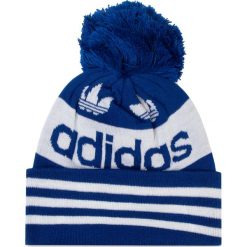 Czapka adidas - Ac Jacquard Pom ED8762 Croyal. Niebieskie czapki damskie Adidas, na zimę, bez wzorów, z materiału. Za 99,95 zł.