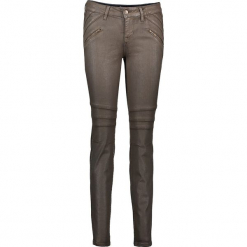 Dżinsy "Jasmin" - Slim fit - w kolorze brązowym. Brązowe jeansy damskie relaxed fit marki Mustang, z aplikacjami. W wyprzedaży za 217,95 zł.