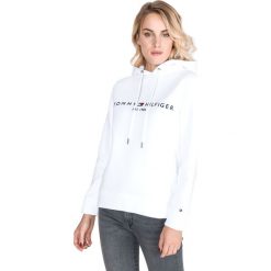 Tommy Hilfiger Essential Bluza Biały. Białe bluzy damskie TOMMY HILFIGER, m, z haftami, z bawełny, bez rękawów, bez kaptura. Za 462,95 zł.