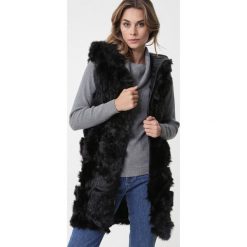 Czarna Kamizelka Cabo. Czarne kamizelki damskie Born2be, s, z haftami, z jeansu, glamour, długie. Za 199,99 zł.