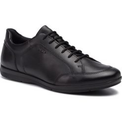 Sneakersy GEOX - U Adrien A U947VA 00043 C9999 Black. Czarne sneakersy męskie Geox, na co dzień, bez wzorów, ze skóry ekologicznej, klasyczne, bez zapięcia. W wyprzedaży za 339,00 zł.