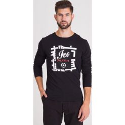 LONGSLEEVE ICE PLAY. Czarne bluzy męskie Ice Play, xl, z nadrukiem, klasyczne, z okrągłym kołnierzem, bez rękawów, bez kaptura. Za 164,50 zł.