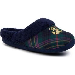 Kapcie LAUREN RALPH LAUREN - Slippers ILN01766 Grn Pld 343. Niebieskie klapki damskie Lauren Ralph Lauren, bez wzorów, z tworzywa sztucznego, bez obcasa. W wyprzedaży za 209,00 zł.