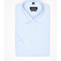 Koszula coviva 3005 krótki rękaw custom fit błękit. Niebieskie koszule męskie Recman, m, bez wzorów, bez kołnierzyka, z krótkim rękawem. Za 169,00 zł.