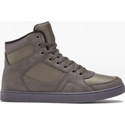 Wysokie sneakersy bonprix antracytowo-oliwkowy. Szare sneakersy męskie bonprix, bez zapięcia. Za 44,99 zł.