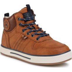 Sneakersy ACTION BOY - CP07-91187-01(IV)CH Camel. Pomarańczowe trampki chłopięce Action Boy, bez wzorów, ze skóry ekologicznej, bez zapięcia. Za 99,99 zł.
