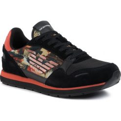Sneakersy EMPORIO ARMANI - X4X215 XM046 B059 Black/Ginger. Czerwone sneakersy męskie Emporio Armani, bez zapięcia. Za 719,00 zł.