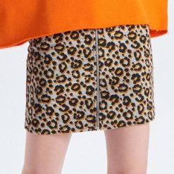 Spódnica mini w panterkę - Czarny. Czarne spódniczki damskie marki Cropp, s, bez wzorów, mini. Za 59,99 zł.