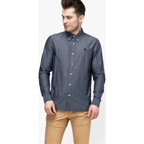 Timberland Koszula Ls Milford Solid Oxford Slim , niebieski, rozmiar L. Niebieskie koszule męskie Timberland, m, z aplikacjami, z bawełny, klasyczne, z klasycznym kołnierzykiem, bez rękawów. Za 379,99 zł.