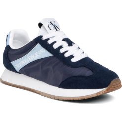 Sneakersy CALVIN KLEIN JEANS - Jill R8527 Navy/Chambray Blue. Niebieskie półbuty damskie Calvin Klein Jeans, z jeansu. Za 519,00 zł.