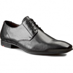 Półbuty LLOYD - Powell 12-207-00 Schwarz. Czarne buty wizytowe męskie Lloyd, bez wzorów, ze skóry, klasyczne, bez zapięcia. W wyprzedaży za 429,00 zł.