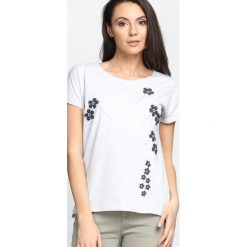 Jasnoszary T-shirt Getting Over. Szare bluzki damskie Born2be, l. Za 49,99 zł.