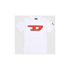 T-shirty z krótkim rękawem Dziecko Diesel 00J4LB 00YI9 T-JUSTDIVISIOND. Białe t-shirty chłopięce Diesel, bez wzorów, z krótkim rękawem. Za 167,95 zł.