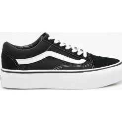 Vans - Tenisówki Old Skool Platform. Czarne trampki i tenisówki damskie Vans, bez wzorów, ze skóry, na sznurówki. W wyprzedaży za 239,90 zł.