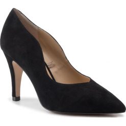 Szpilki CAPRICE - 9-22412-23 Black Suede 004. Czarne półbuty damskie Caprice, bez wzorów, ze skóry, bez obcasa, na obcasie, bez zapięcia. W wyprzedaży za 199,00 zł.